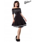 Vintage-Kleid schwarz/weiß/dots - 50006