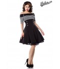 Vintage-Kleid schwarz/weiß/stripe - 50006