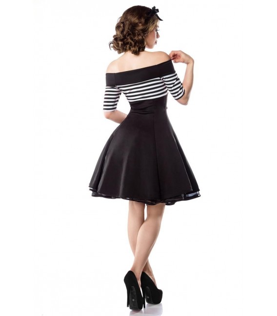 Vintage-Kleid schwarz/weiß/stripe - 50006 - Bild 3