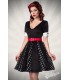 Godet-Kleid schwarz/weiß/rot - 50022 - Bild 8