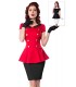 Kleid mit Bubikragen rot/schwarz - 50023 - Bild 6