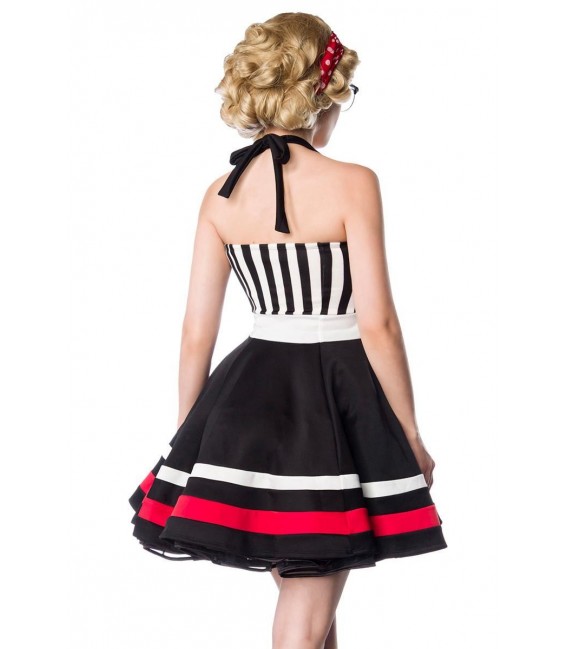 Neckholder-Kleid schwarz/weiß - 50024 - Bild 3