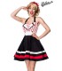 Neckholder-Kleid schwarz/rot/weiß - 50024 - Bild 1