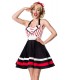 Neckholder-Kleid schwarz/rot/weiß - 50024 - Bild 2