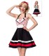 Neckholder-Kleid schwarz/rot/weiß - 50024 - Bild 6