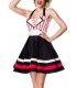 Neckholder-Kleid schwarz/rot/weiß - 50024 - Bild 7