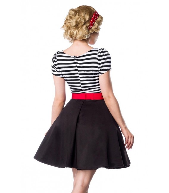 Jersey Kleid schwarz/weiß - 50025 - Bild 3