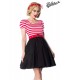 Jersey Kleid schwarz/weiß/rot - 50025 - Bild 1