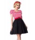 Jersey Kleid schwarz/weiß/rot - 50025 - Bild 2