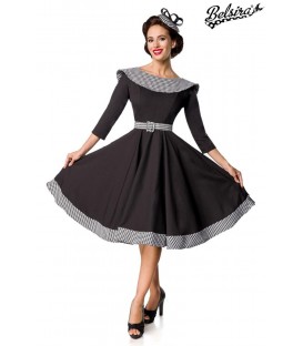 Premium Vintage Swing-Kleid schwarz/weiß - 50172 - Bild 1
