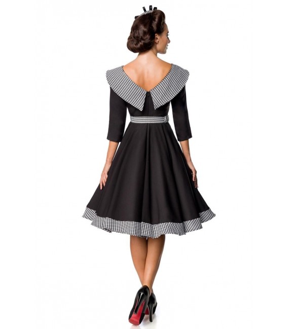 Premium Vintage Swing-Kleid schwarz/weiß - 50172 - Bild 3