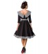 Premium Vintage Swing-Kleid schwarz/weiß - 50172 - Bild 3