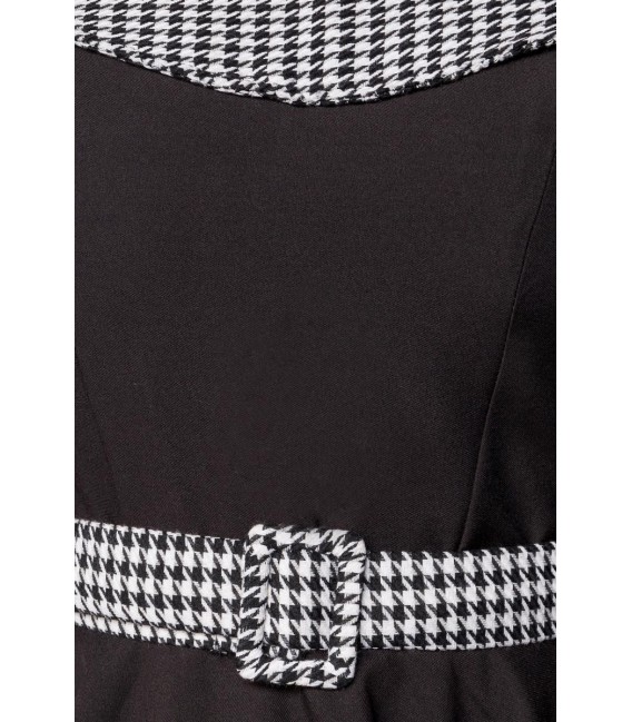 Premium Vintage Swing-Kleid schwarz/weiß - 50172 - Bild 4
