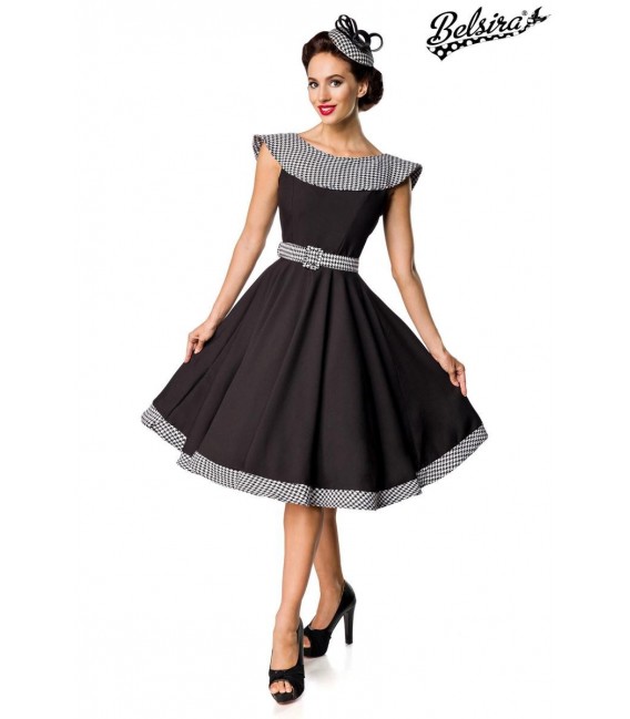 Premium Vintage Swing-Kleid schwarz/weiß - 50173 - Bild 1