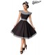 Premium Vintage Swing-Kleid schwarz/weiß - 50173 - Bild 1