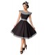 Premium Vintage Swing-Kleid schwarz/weiß - 50173 - Bild 2