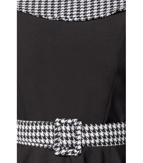 Premium Vintage Swing-Kleid schwarz/weiß - 50173 - Bild 4