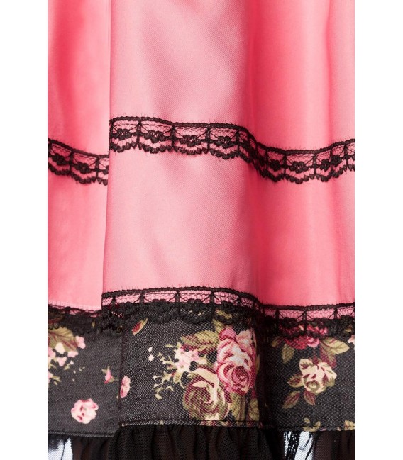 Premium Dirndl mit Bluse schwarz/rosa - 70001 - Bild 7