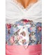 Premium Dirndl mit Bluse blau/rosa/weiß - 70001 - Bild 4