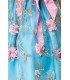 Dirndl mit Blumenschürze blau/pink - 70035 - Bild 5
