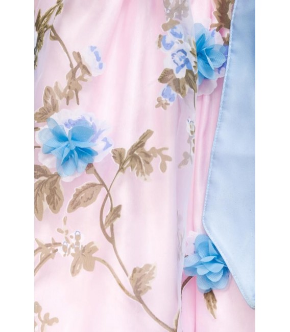 Dirndl mit Blumenschürze rosa/blau - 70035 - Bild 5