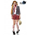 Zombiekostüm: Zombie Schoolgirl grau/rot/weiß - 80010