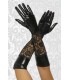 Wetlook-Handschuhe mit Spitze schwarz - 12446 - Bild 2