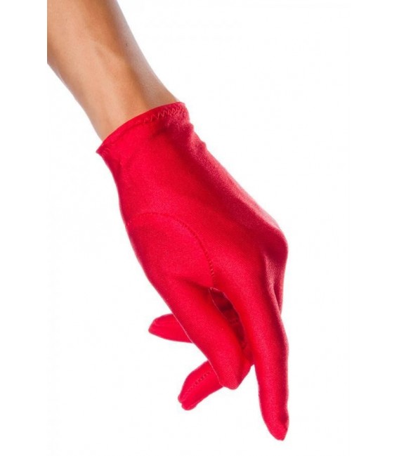 Satin-Handschuhe kurz rot - 12714 - Bild 1