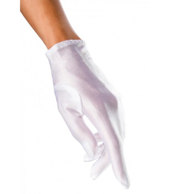 Satin-Handschuhe kurz weiß - 12714 - Bild 1
