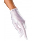 Satin-Handschuhe kurz weiß - 12714