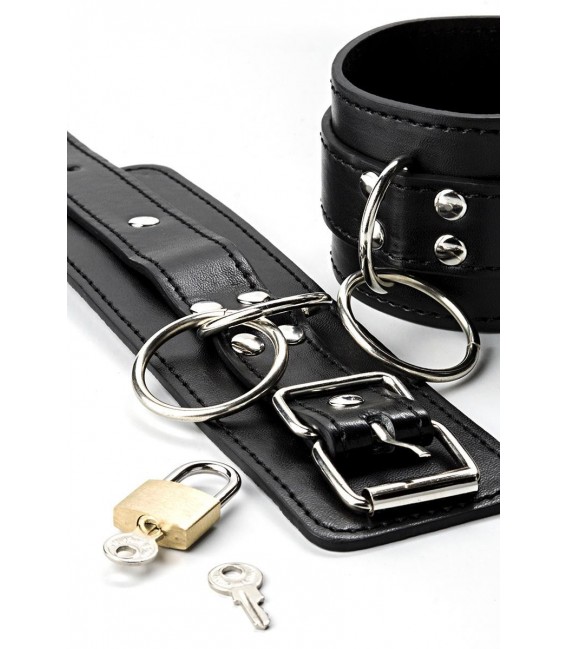 Leder-Handschellen von Grey Velvet schwarz - 13905 - Bild 4