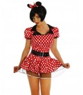 Minnie Mouse-Kostüm rot/weiß - 11250