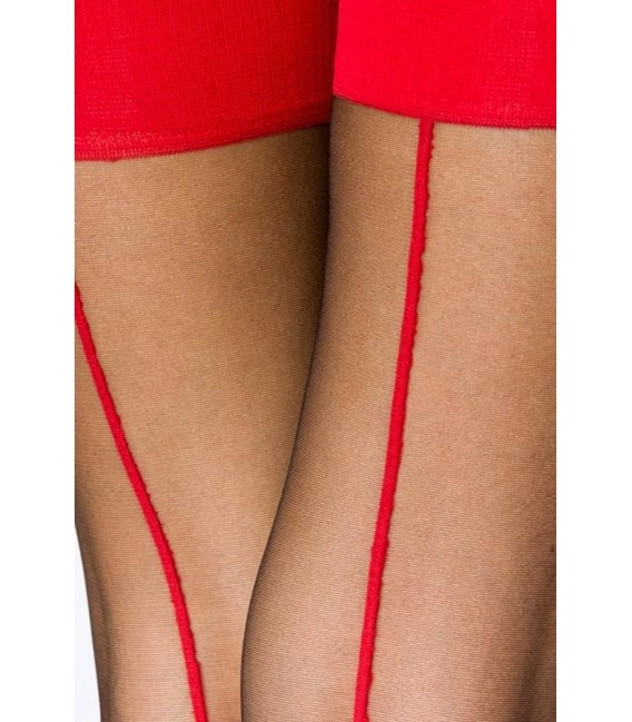 Stockings mit Naht schwarz/rot - 11422 - Bild 5