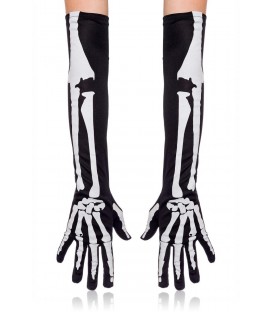Skeletthandschuhe schwarz/weiß - 15149 - Bild 1