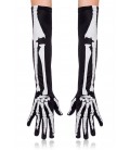 Skeletthandschuhe schwarz/weiß - 15149