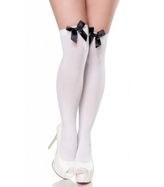 Stockings mit Satinschleife weiß - 15162 - Bild 2