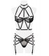 3-teiliges Harness Set von Grey Velvet schwarz - 15232 - Bild 8